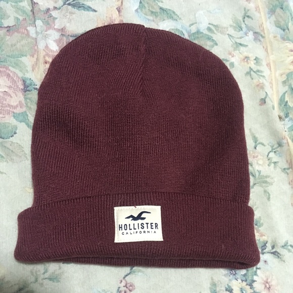 Hollister Red Burgundy Beanie | Poshmark